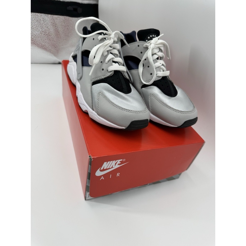 Nike Air Huarache Grey Fog Obsidian Sneakers Retro DD1068-005 Mens Size 8 - Picture 16 of 16